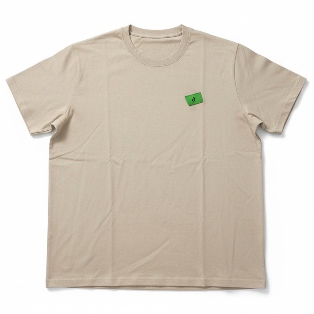 TikTok Exclusive Employee Gift Minimalist Beige Green Black T-shirt Mens Size XL